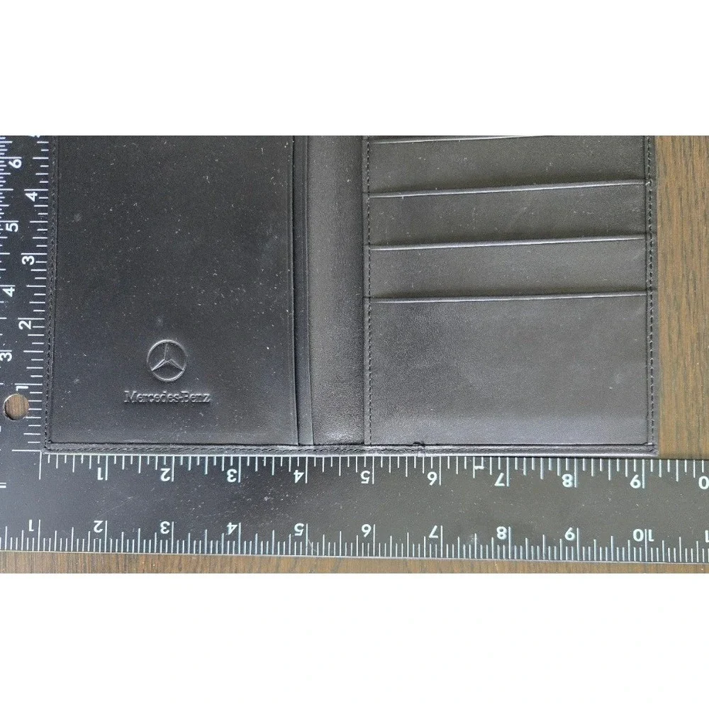 Mercedes-Benz Genuine Black Leather‎ Tall Breast Pocket Travel Wallet with Box